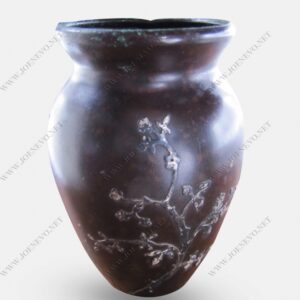 Antique  “heintz”  Small Bronze And Silver  Vase  |  W2954