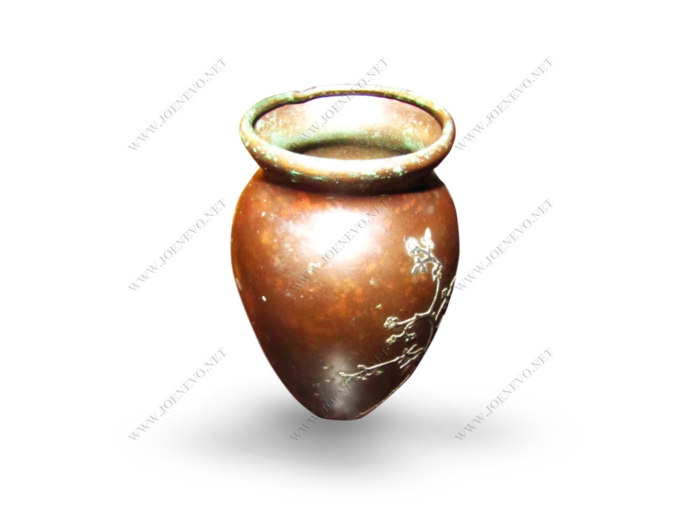Antique  “heintz”  Small Bronze And Silver  Vase  |  W2954