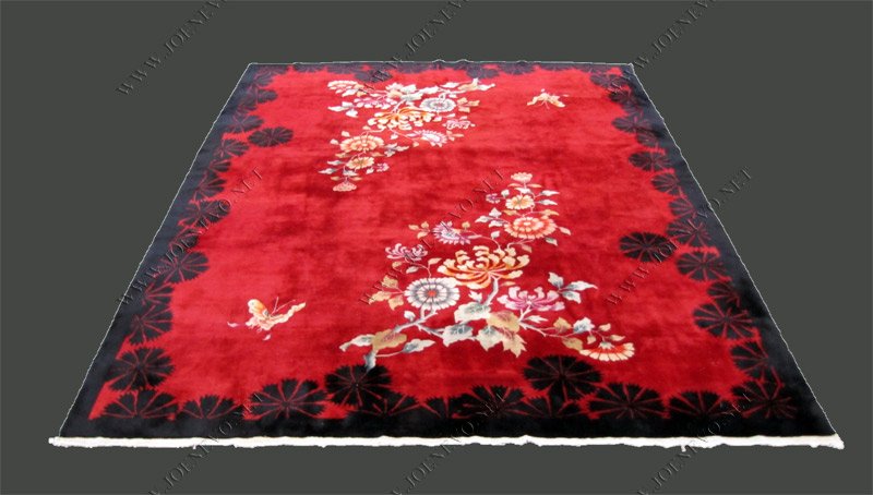 SUPERB  Antique Chinese DECO hand made oriental rug rr1583