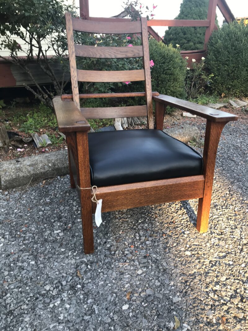 Antique L&JG STICKLEY Morris Chair Model No 830- w7253 - Image 8