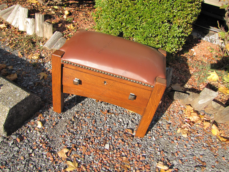 SUPERB  antique C. LIMBERT Footstool with drawer |  w3267
