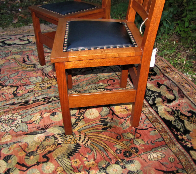 Superb & Rare Antique Pair of Stickley Brothers Side Chairs. W5414 - Image 6