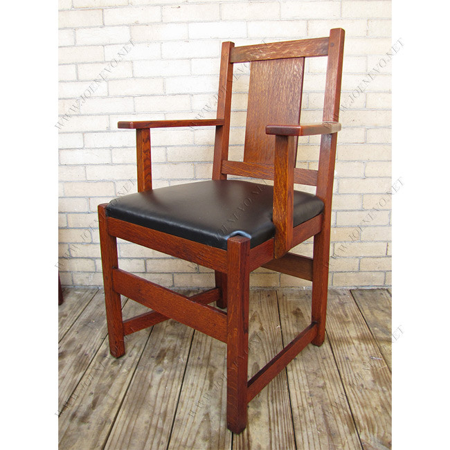SUPERB Antique L&jG STICKLEY set of six dining chairs | ff1016